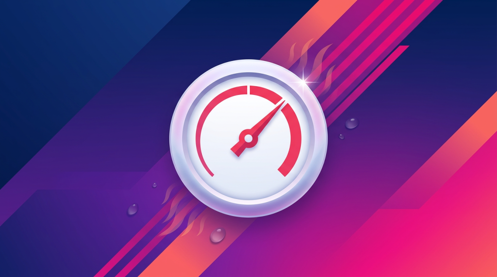 Stylised efficiency gauge graphic representing professional boiler servicing in Swansea